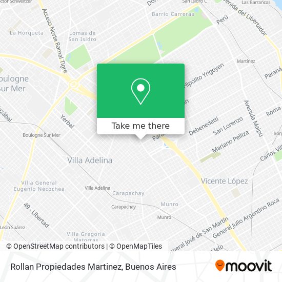 Mapa de Rollan Propiedades Martinez