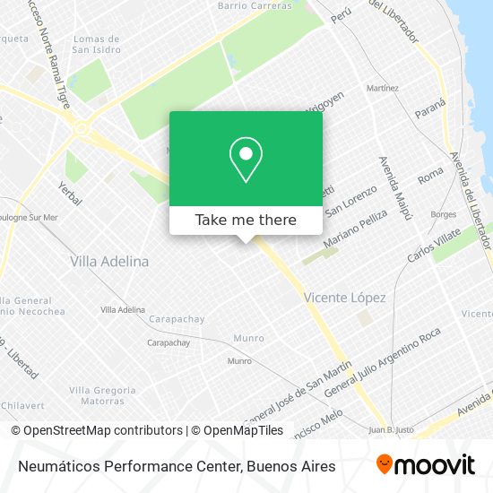 Neumáticos Performance Center map