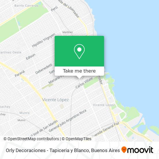 Orly Decoraciones - Tapiceria y Blanco map