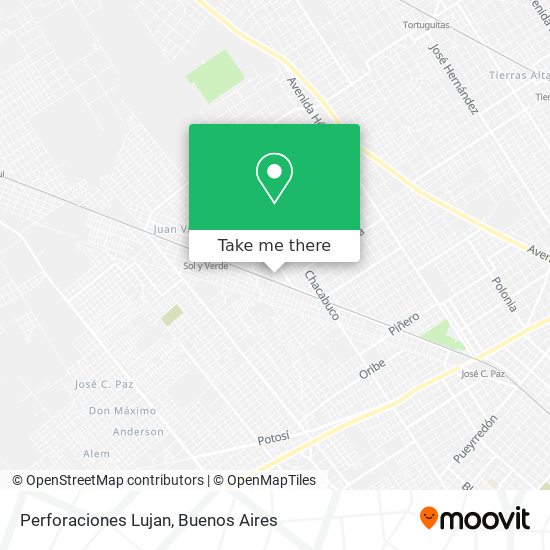 Mapa de Perforaciones Lujan