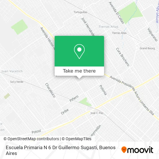 Mapa de Escuela Primaria N 6 Dr Guillermo Sugasti