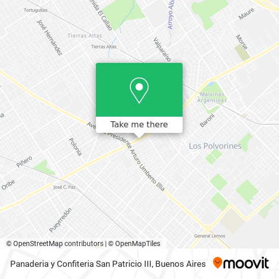 Mapa de Panaderia y Confiteria San Patricio III