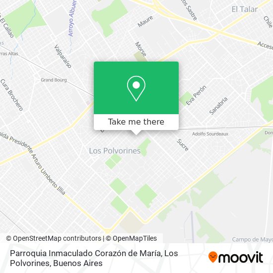 Parroquia Inmaculado Corazón de María, Los Polvorines map