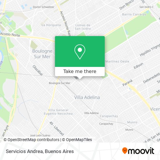 Servicios Andrea map