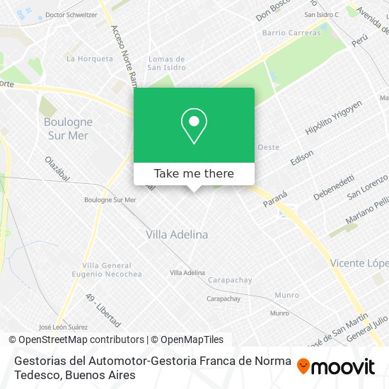 Gestorias del Automotor-Gestoria Franca de Norma Tedesco map