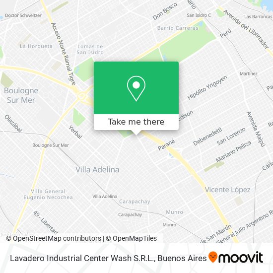 Mapa de Lavadero Industrial Center Wash S.R.L.