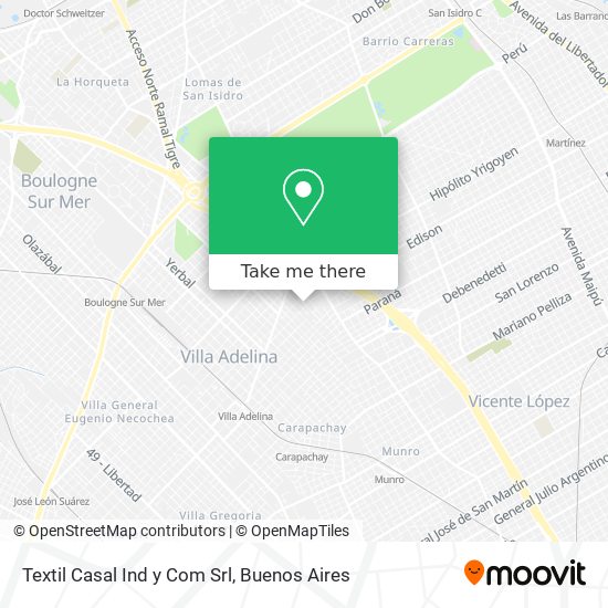 Textil Casal Ind y Com Srl map
