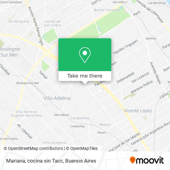 Mariana, cocina sin Tacc map