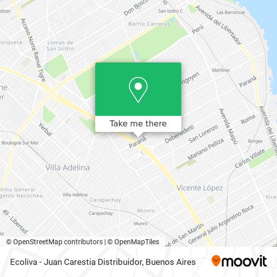 Ecoliva - Juan Carestia Distribuidor map