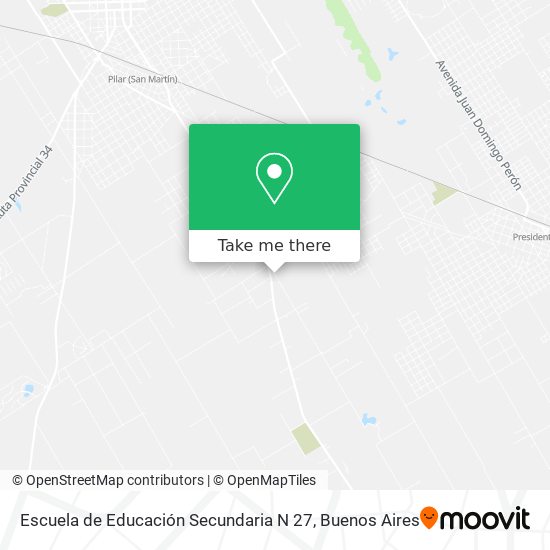 Mapa de Escuela de Educación Secundaria N 27