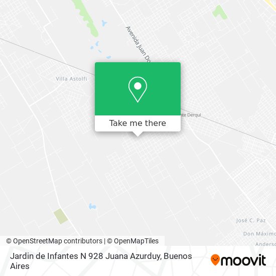 Jardin de Infantes N 928 Juana Azurduy map