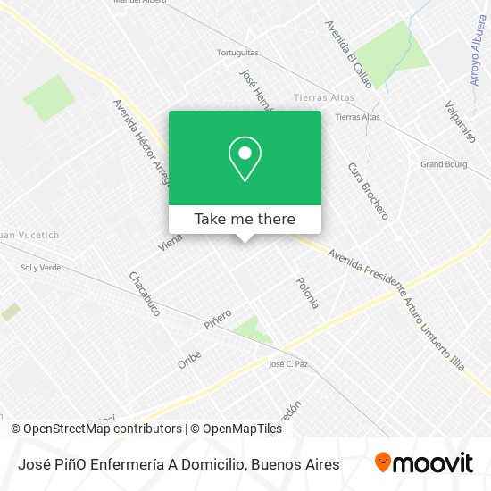 Mapa de José PiñO Enfermería A Domicilio