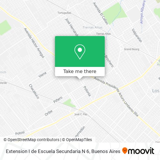 Mapa de Extension I de Escuela Secundaria N 6