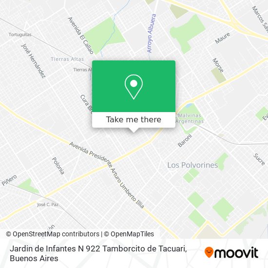 Jardin de Infantes N 922 Tamborcito de Tacuari map