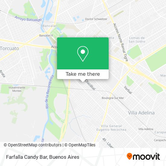 Farfalla Candy Bar map