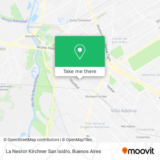 La Nestor Kirchner San Isidro map