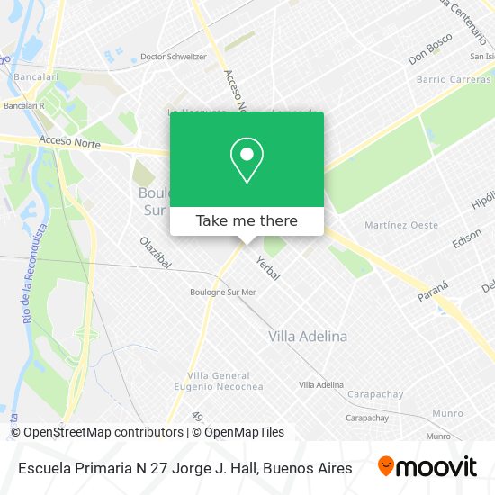 Escuela Primaria N 27 Jorge J. Hall map