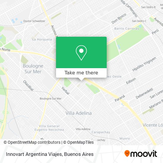 Mapa de Innovart Argentina Viajes