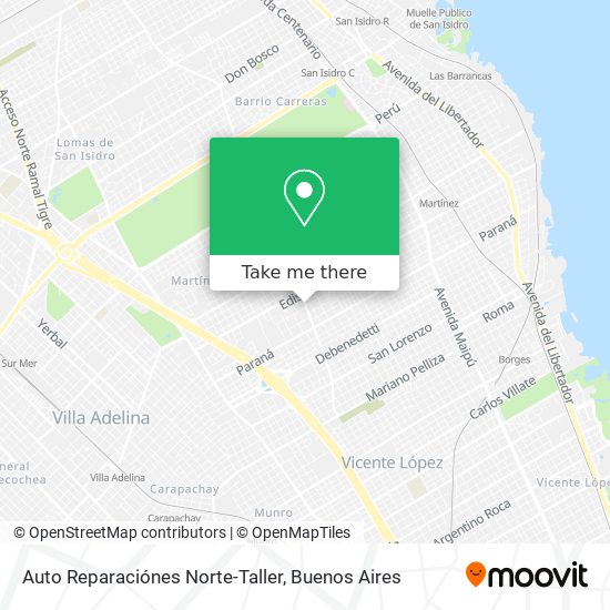 Mapa de Auto Reparaciónes Norte-Taller