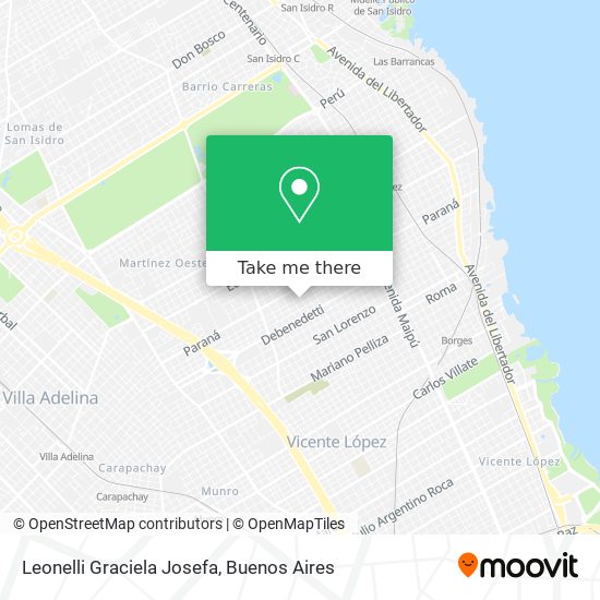 Mapa de Leonelli Graciela Josefa
