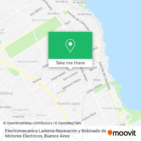 Electromecanica Ladema-Reparación y Bobinado de Motores Electricos map