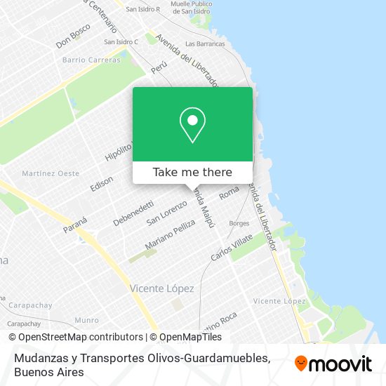 Mudanzas y Transportes Olivos-Guardamuebles map