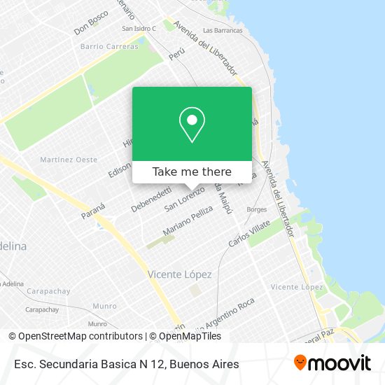 Mapa de Esc. Secundaria Basica N 12