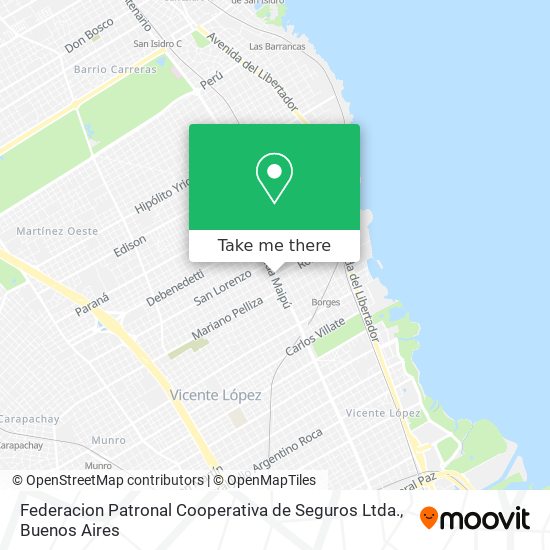 Mapa de Federacion Patronal Cooperativa de Seguros Ltda.