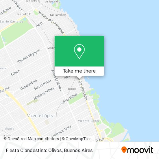 Mapa de Fiesta Clandestina: Olivos