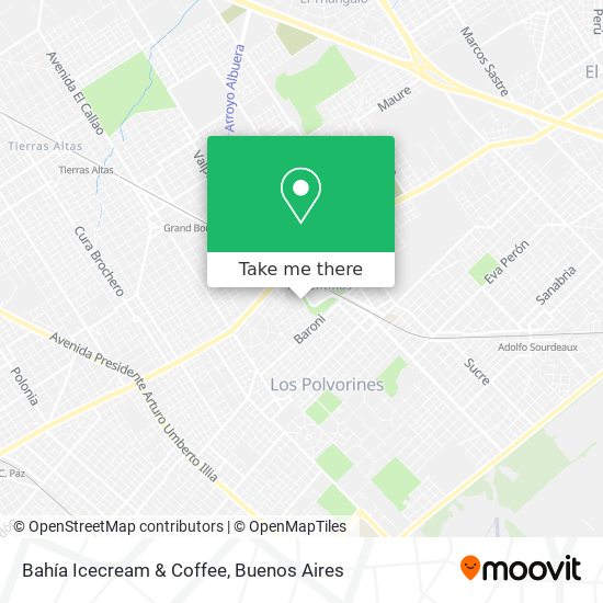 Bahía Icecream & Coffee map