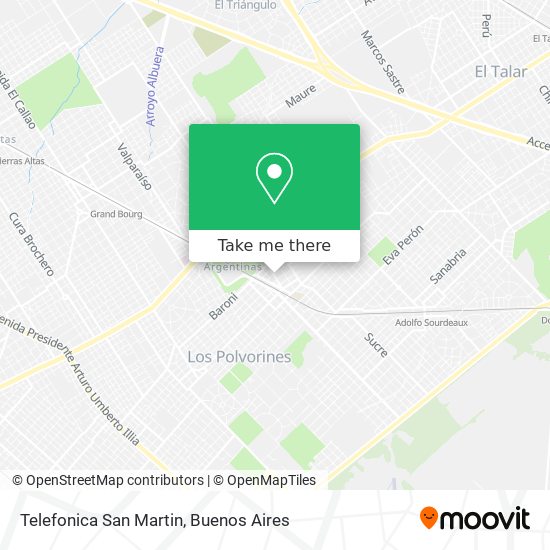 Mapa de Telefonica San Martin