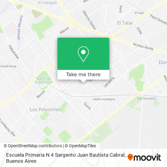 Mapa de Escuela Primaria N 4 Sargento Juan Bautista Cabral