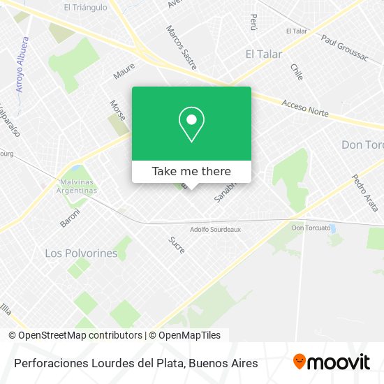 Perforaciones Lourdes del Plata map