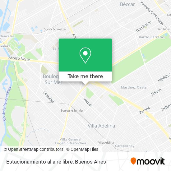 Estacionamiento al aire libre map