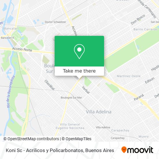 Mapa de Koni Sc - Acrilicos y Policarbonatos