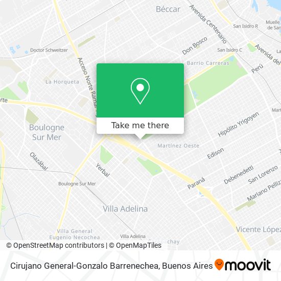 Cirujano General-Gonzalo Barrenechea map
