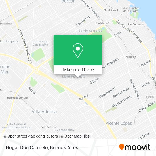 Hogar Don Carmelo map