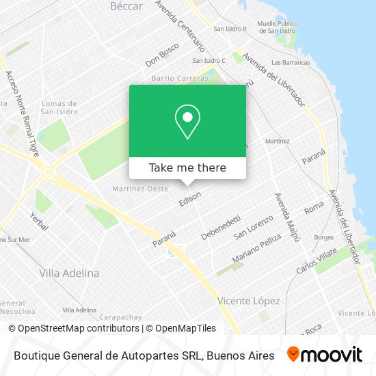 Boutique General de Autopartes SRL map
