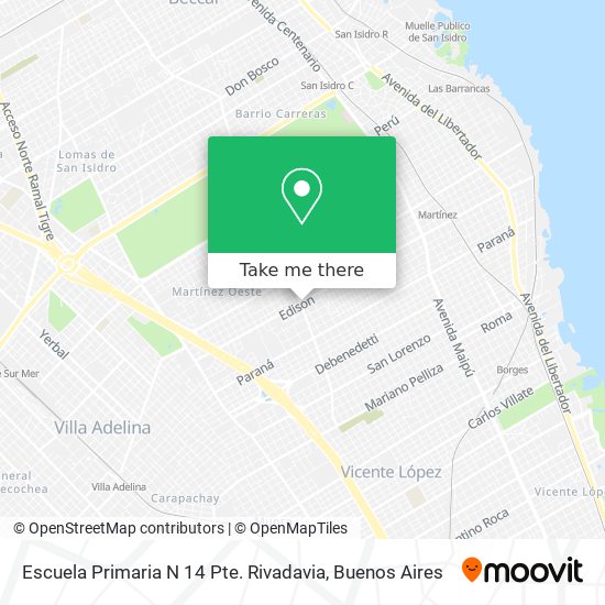 Mapa de Escuela Primaria N 14 Pte. Rivadavia