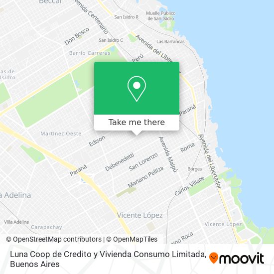 Luna Coop de Credito y Vivienda Consumo Limitada map