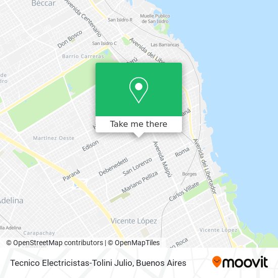 Mapa de Tecnico Electricistas-Tolini Julio