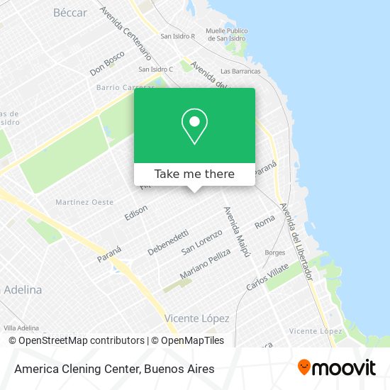 Mapa de America Clening Center