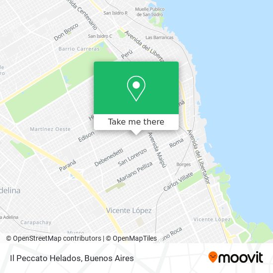 Mapa de Il Peccato Helados