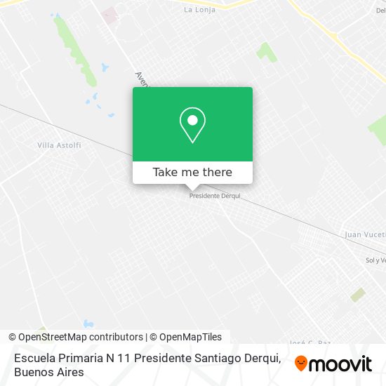 Mapa de Escuela Primaria N 11 Presidente Santiago Derqui