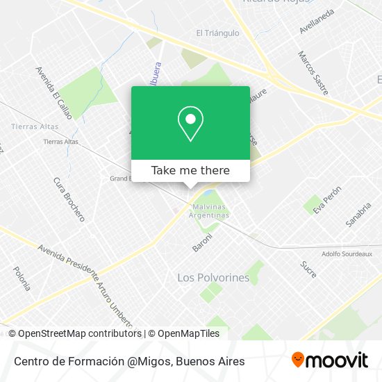 Mapa de Centro de Formación @Migos