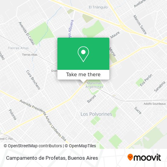 Campamento de Profetas map