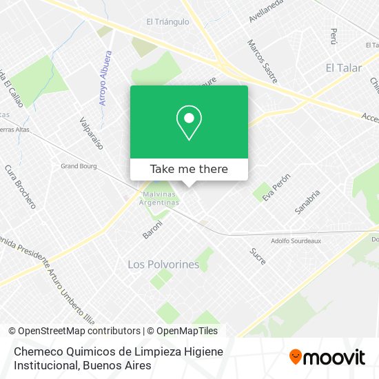 Mapa de Chemeco Quimicos de Limpieza Higiene Institucional