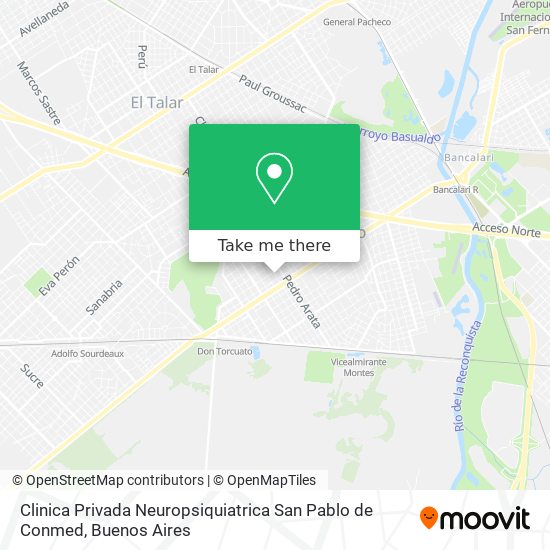 Clinica Privada Neuropsiquiatrica San Pablo de Conmed map