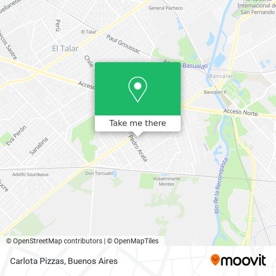 Carlota Pizzas map