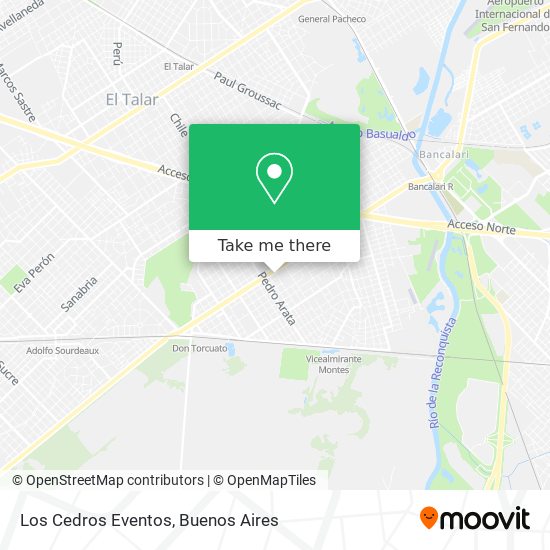 Los Cedros Eventos map